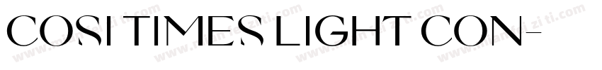 cosi Times Light Con字体转换